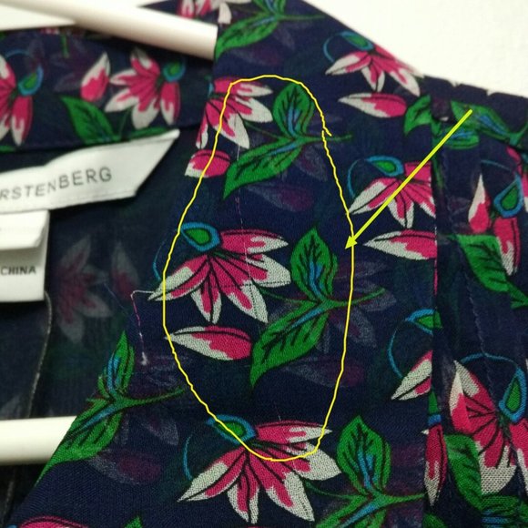 DIANE VON FURSTENBERG Blakely Floral Print Pintuck - Picture 10 of 11